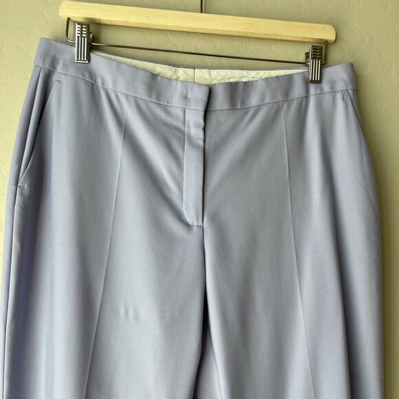 Another Tomorrow Lilac Purple Merino Wool Straight Leg Classic Trouser Pants 10 - Picture 4 of 12